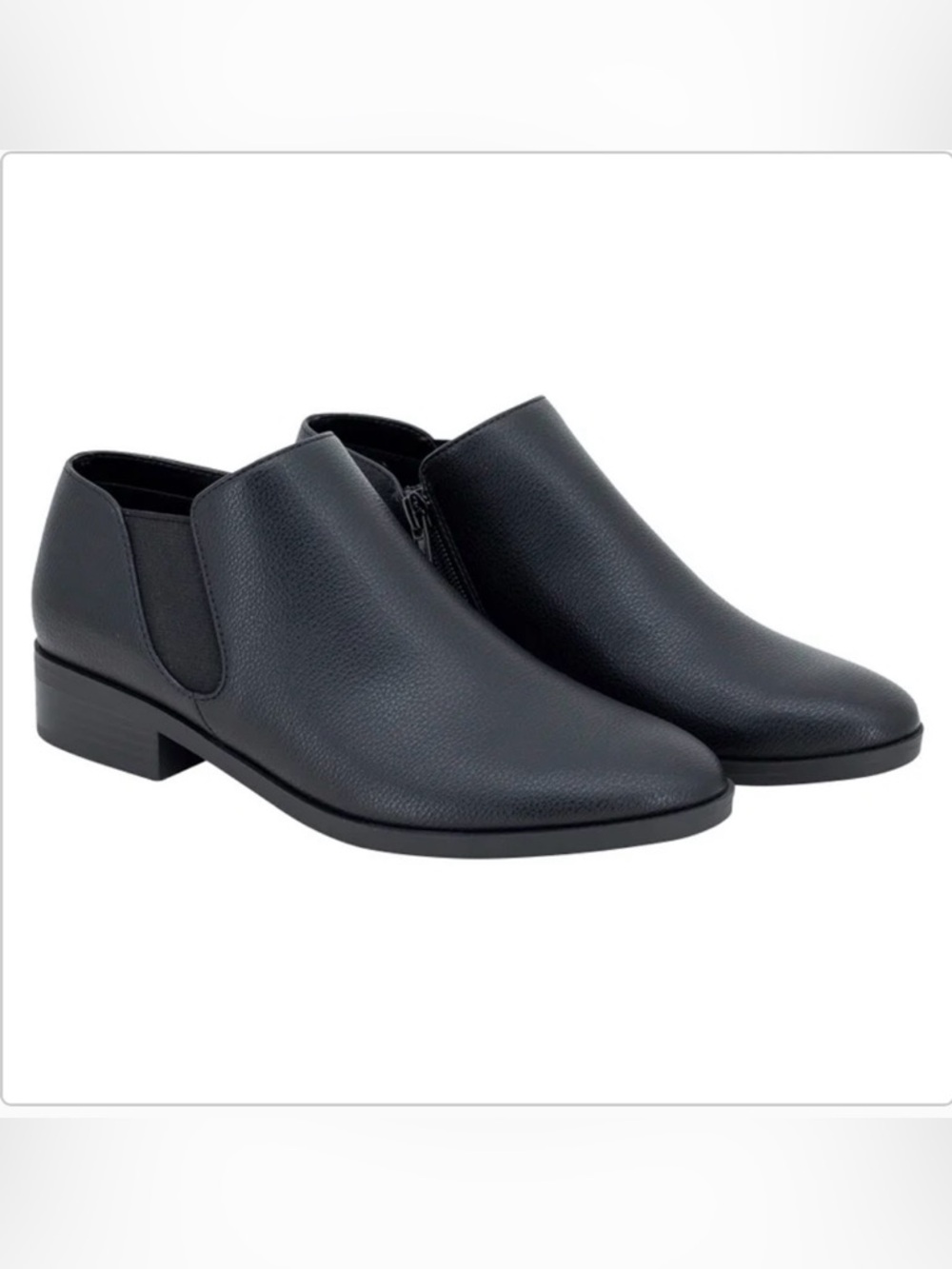Kensie Sammy Black size 8 Womens ankle Boots Shoes easy-on stretch comfort